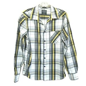 Shout House Men's Plaid Button Front Shirt